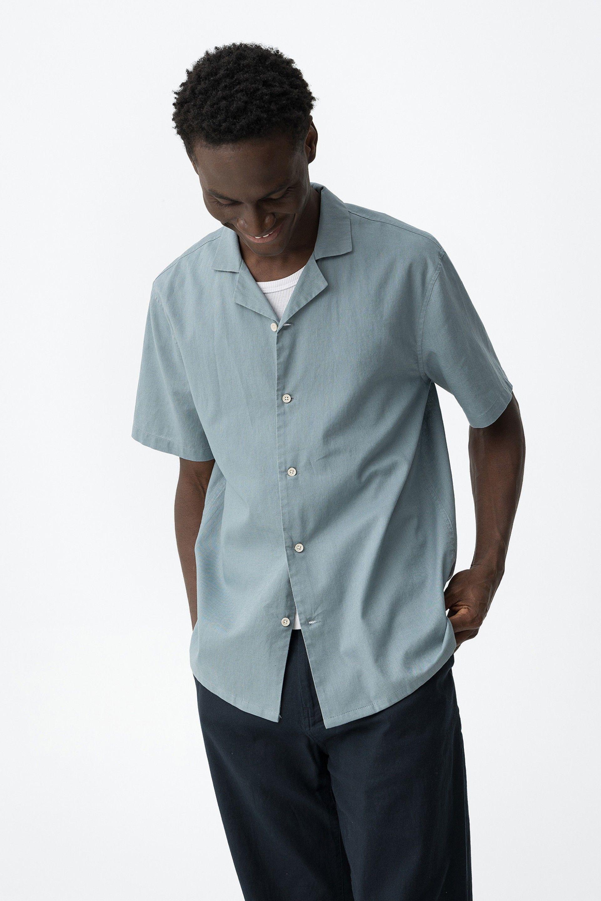 Camicia mezza manica in misto lino Tiffosi uomo