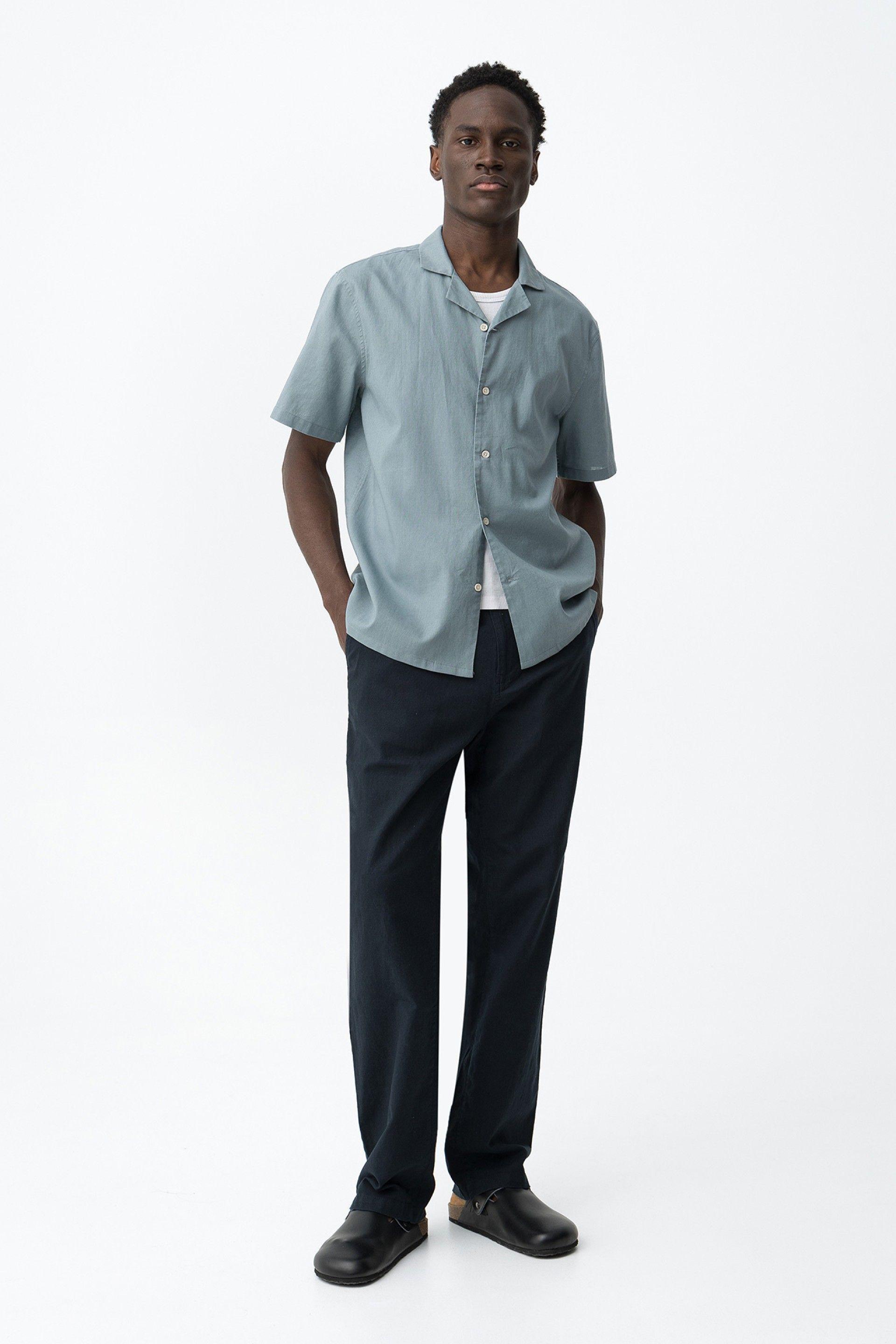 Camicia mezza manica in misto lino Tiffosi uomo