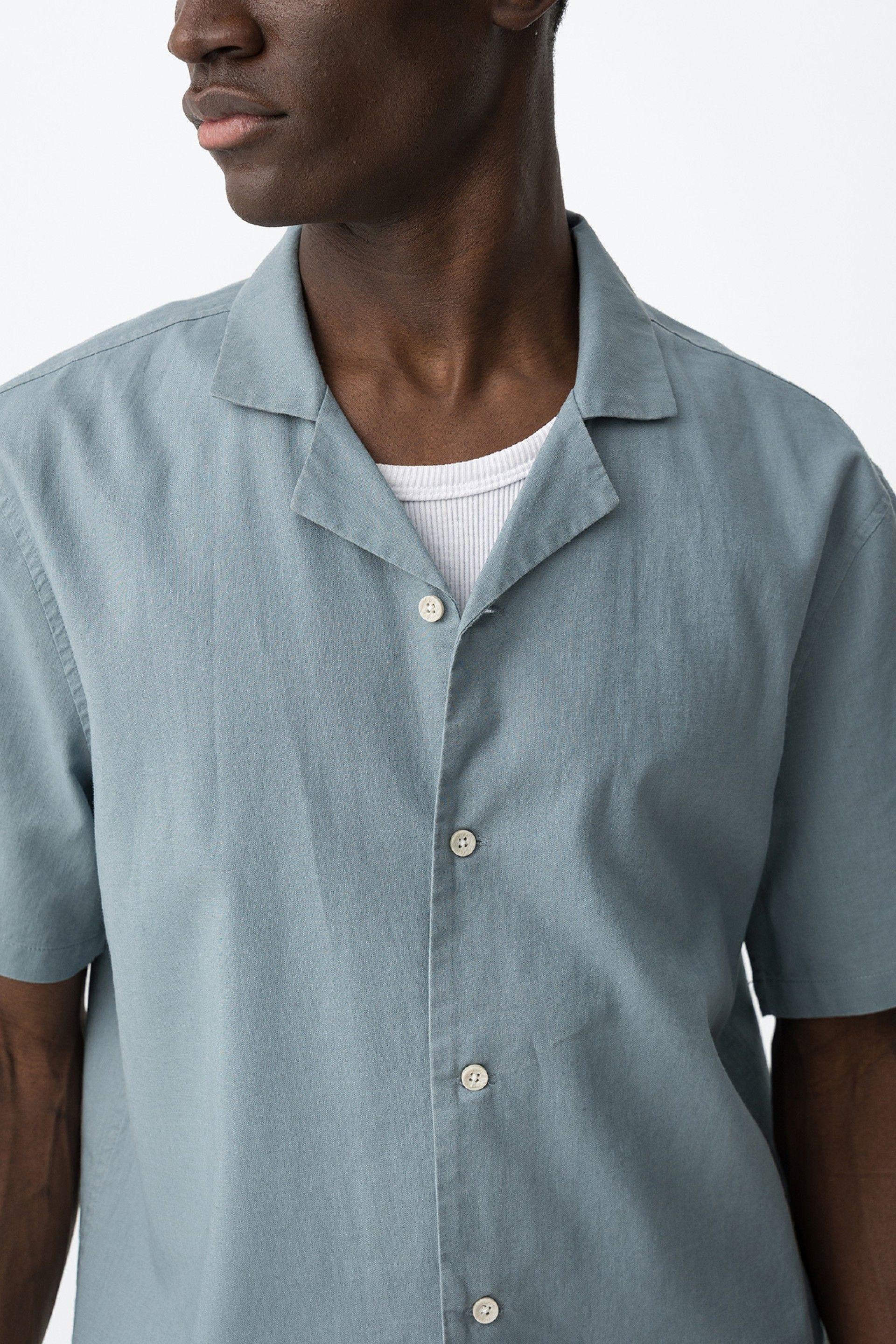Camicia mezza manica in misto lino Tiffosi uomo