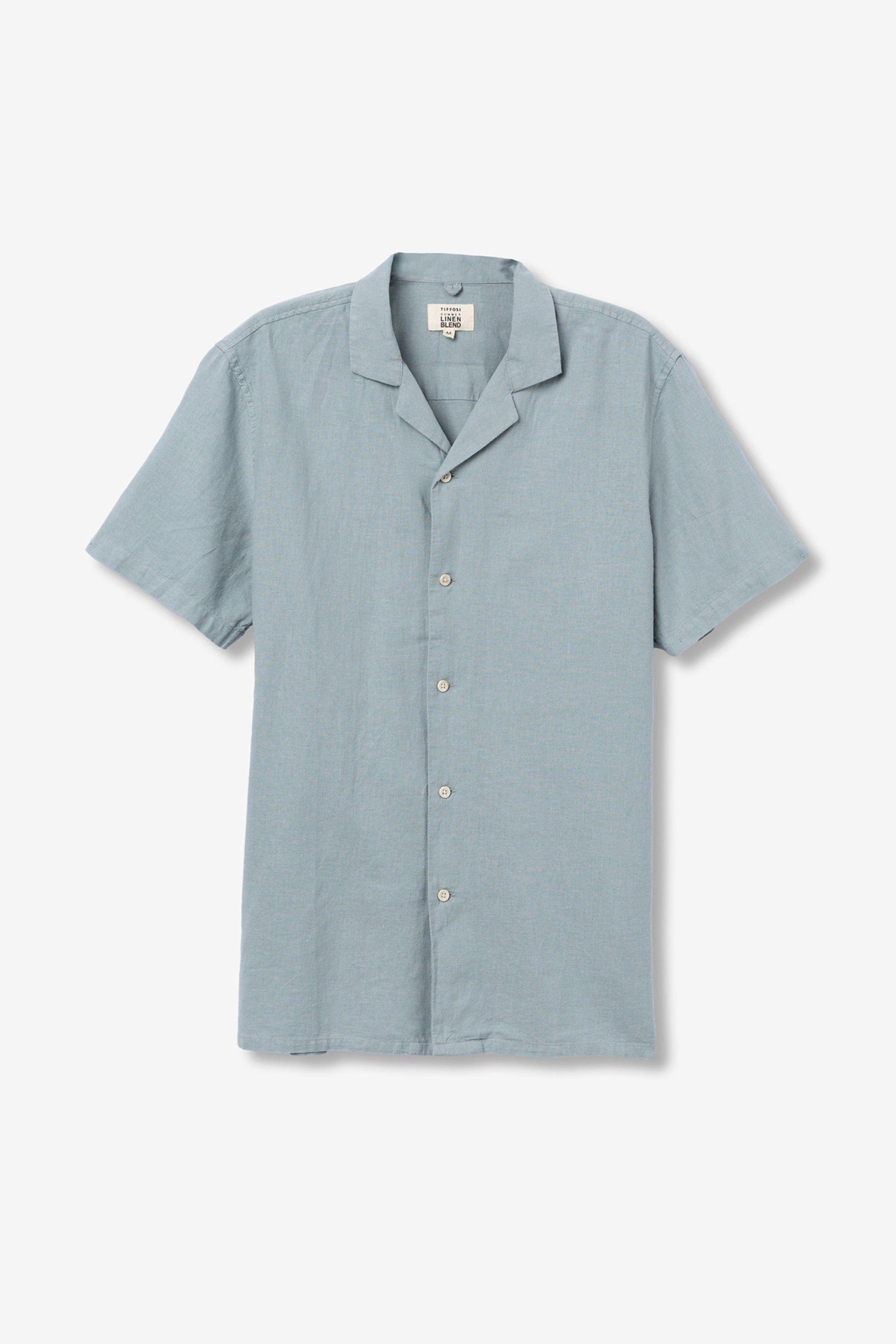 Camicia mezza manica in misto lino Tiffosi uomo