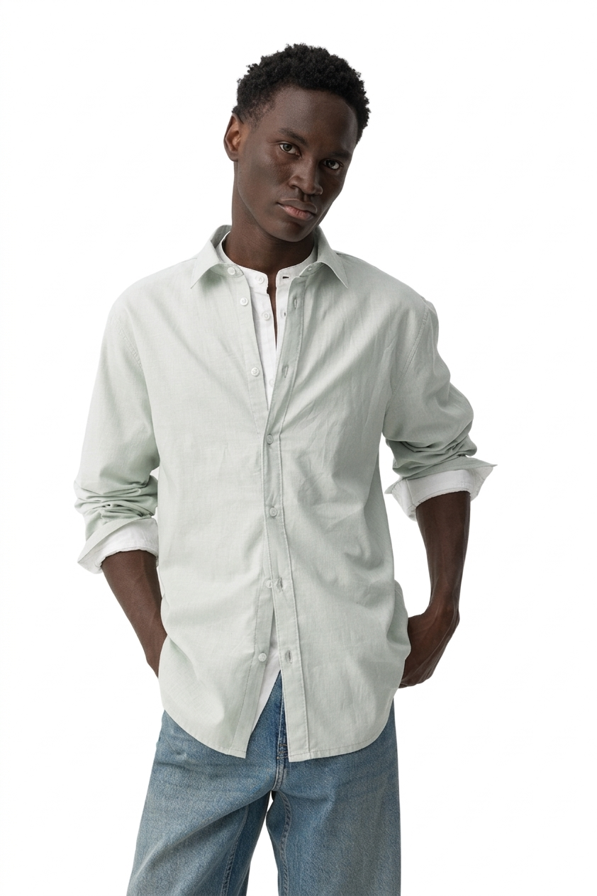 Camicia uomo misto lino cotone Tiffosi