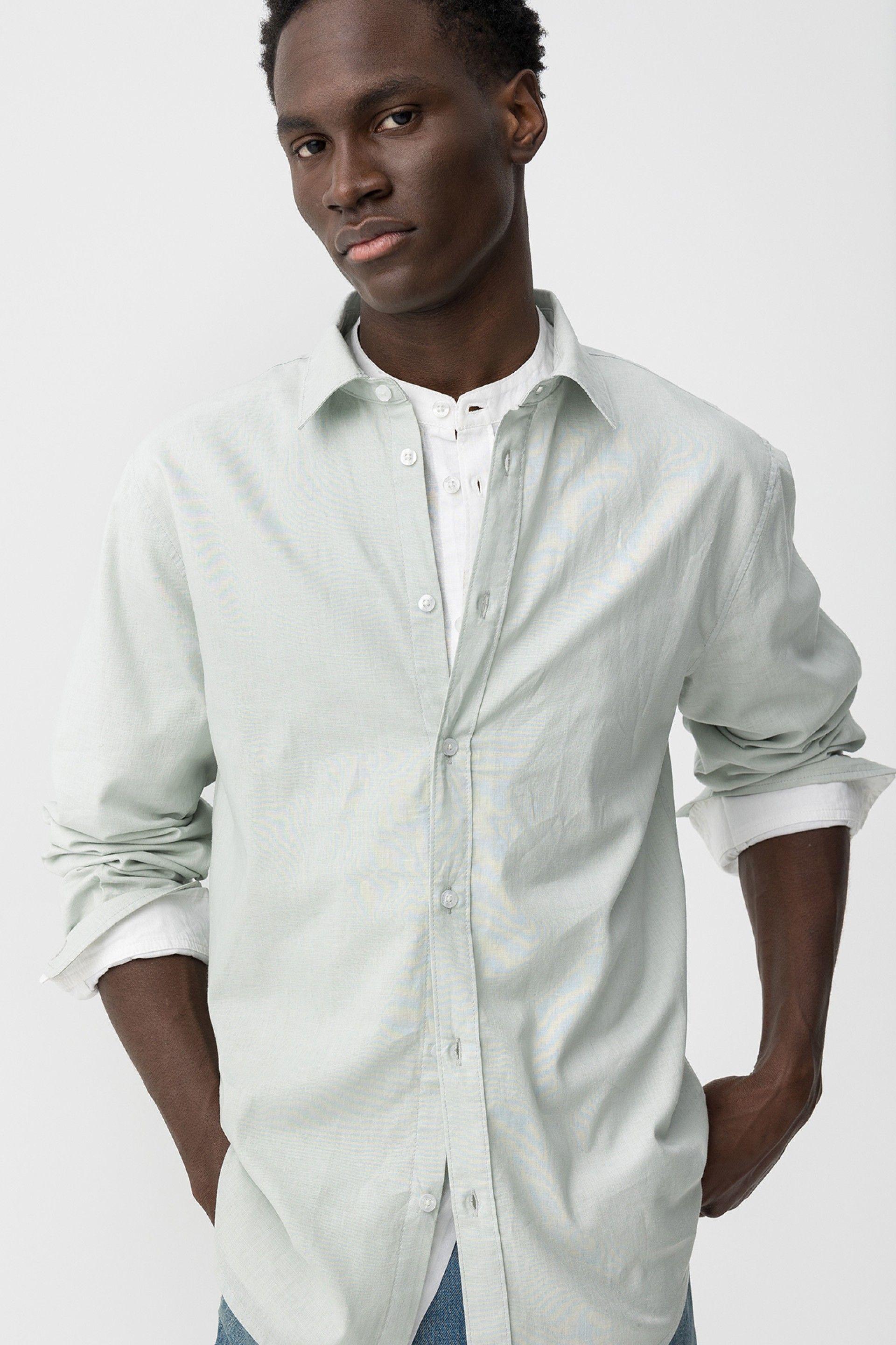 Camicia uomo misto lino cotone Tiffosi