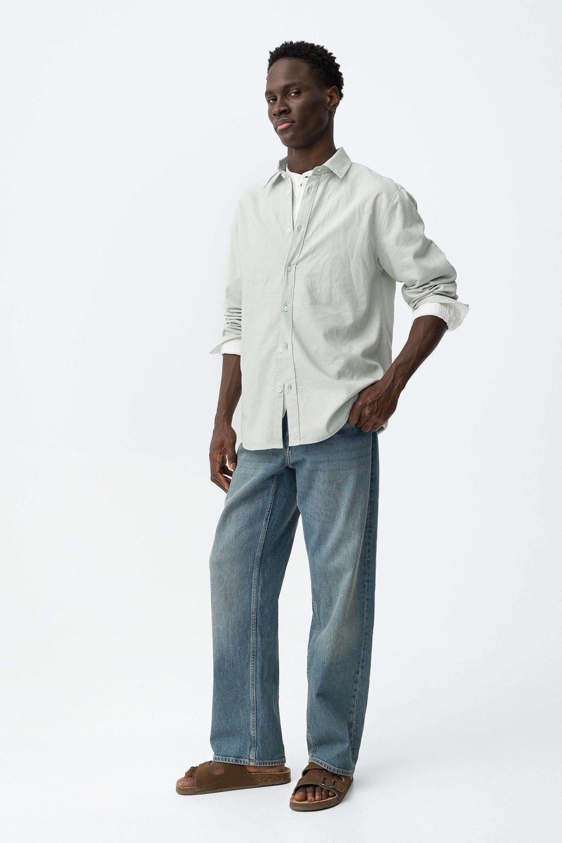 Camicia uomo misto lino cotone Tiffosi