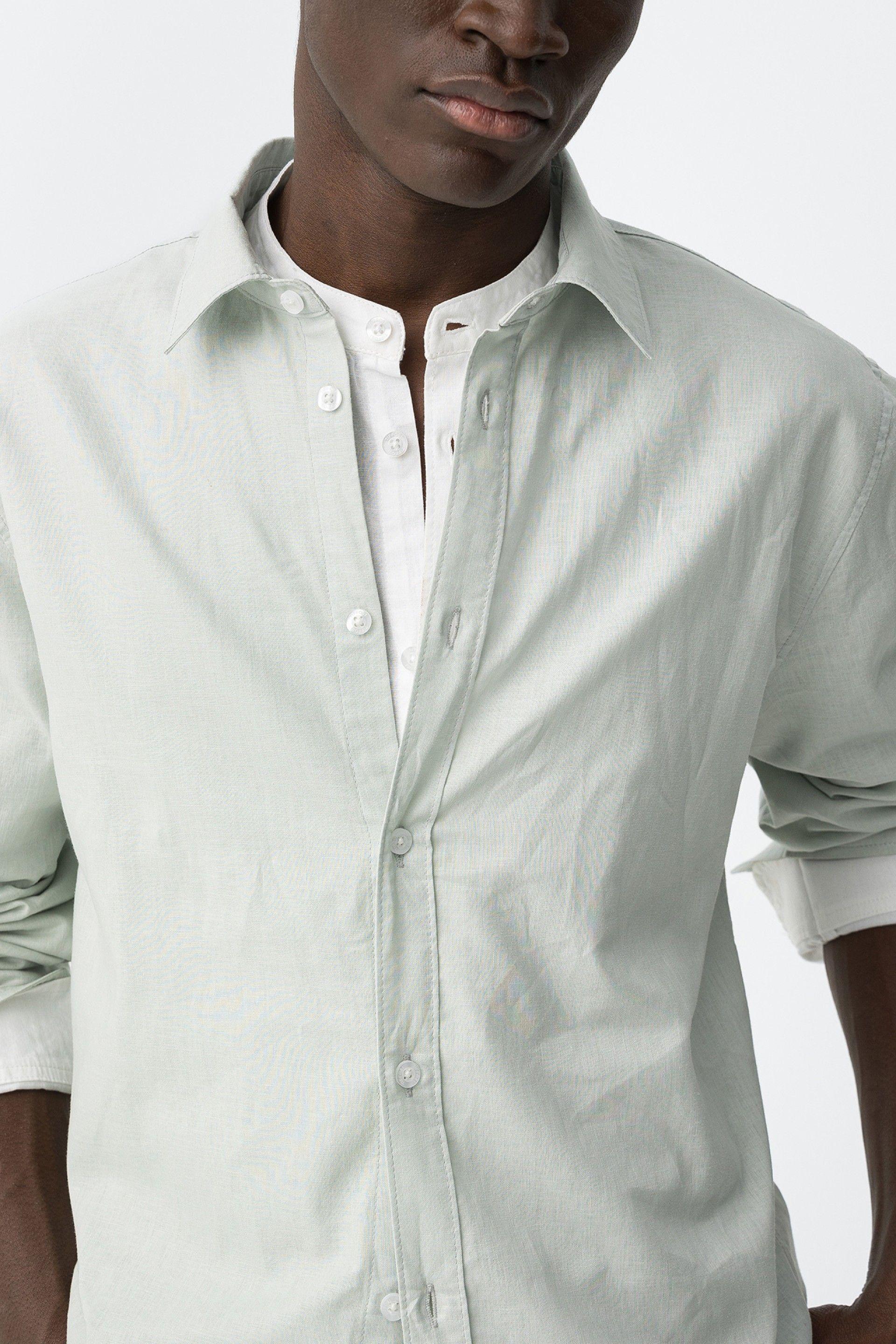 Camicia uomo misto lino cotone Tiffosi