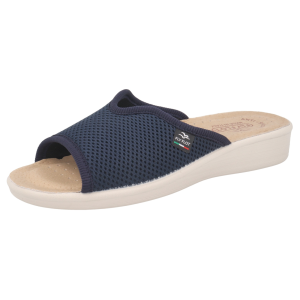 Ciabatte a fascia in rete elastica blu  donna