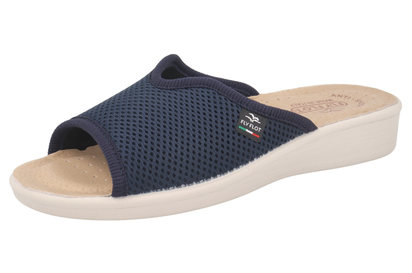Ciabatte a fascia in rete elastica blu Fly Flot donna