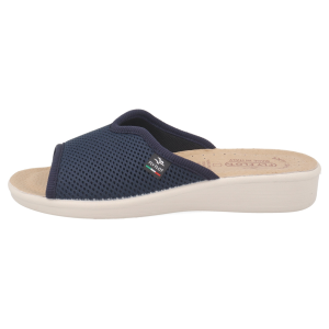 Ciabatte a fascia in rete elastica blu  donna