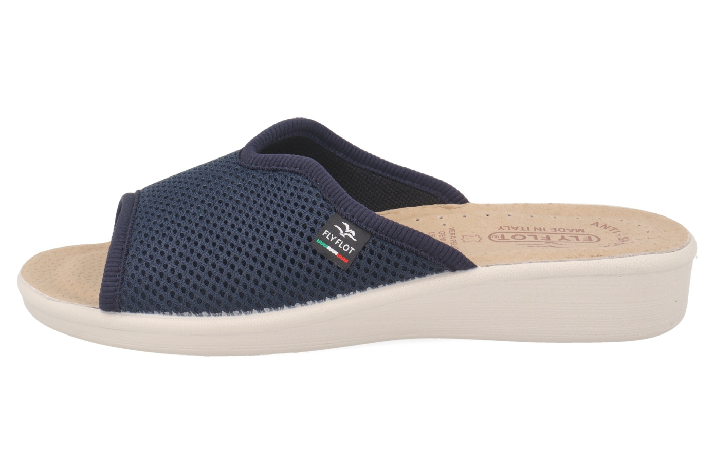 Ciabatte a fascia in rete elastica blu Fly Flot donna