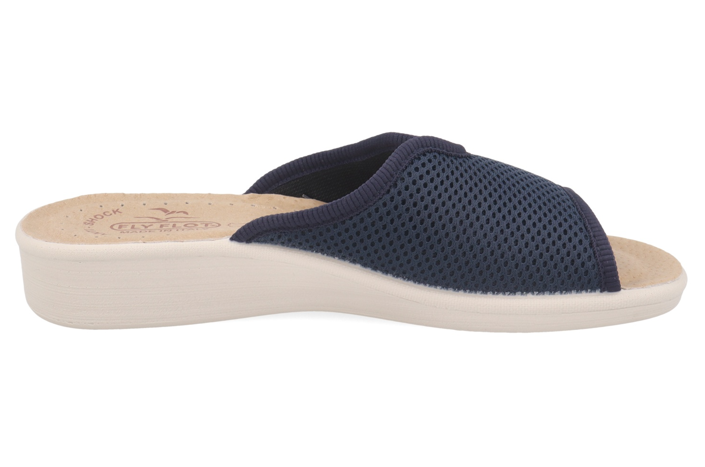 Ciabatte a fascia in rete elastica blu Fly Flot donna