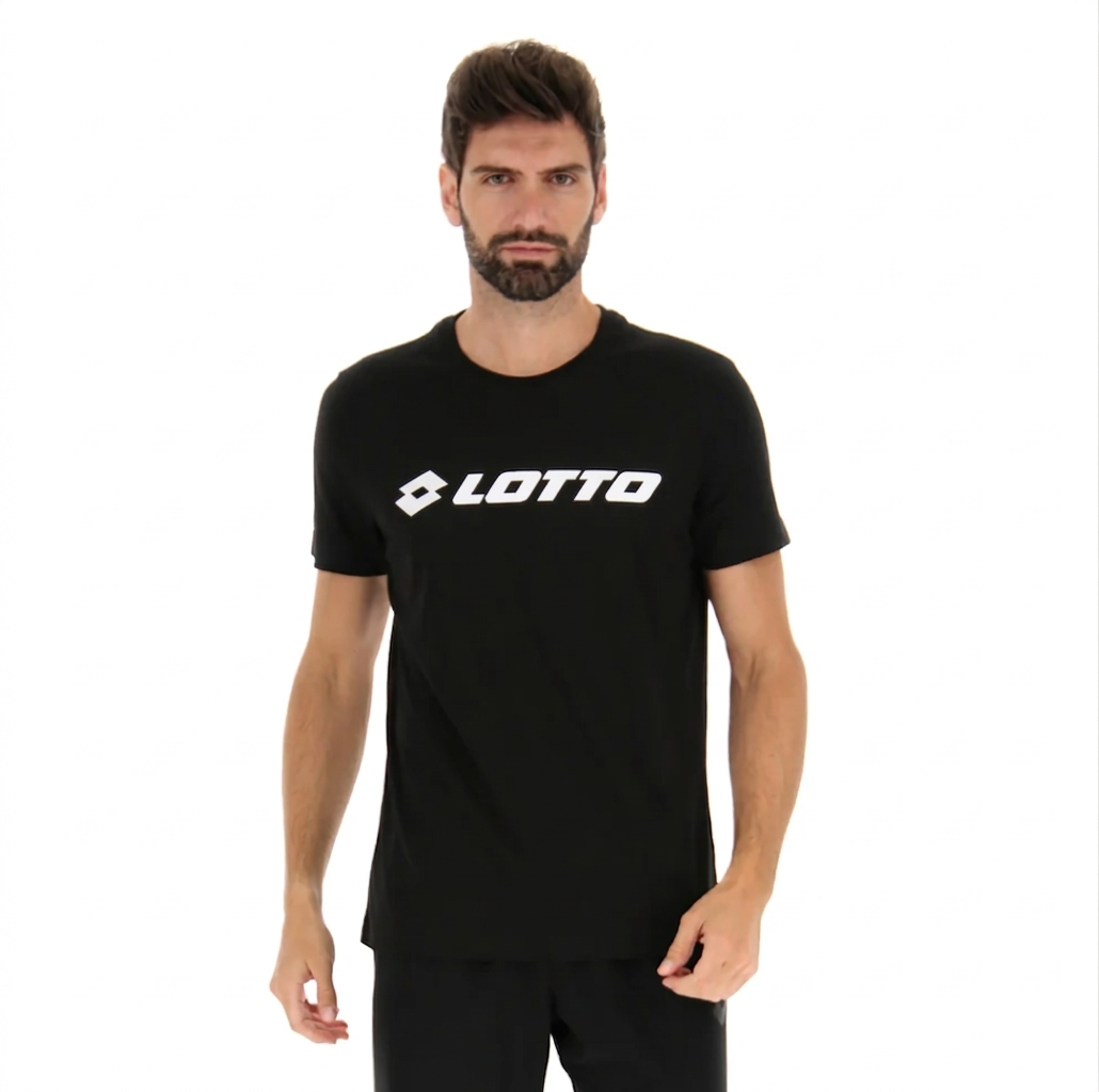 T-shirt sportiva nera Lotto casual