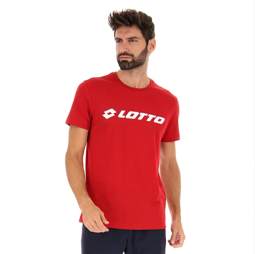 T-shirt sportiva rossa Lotto casual