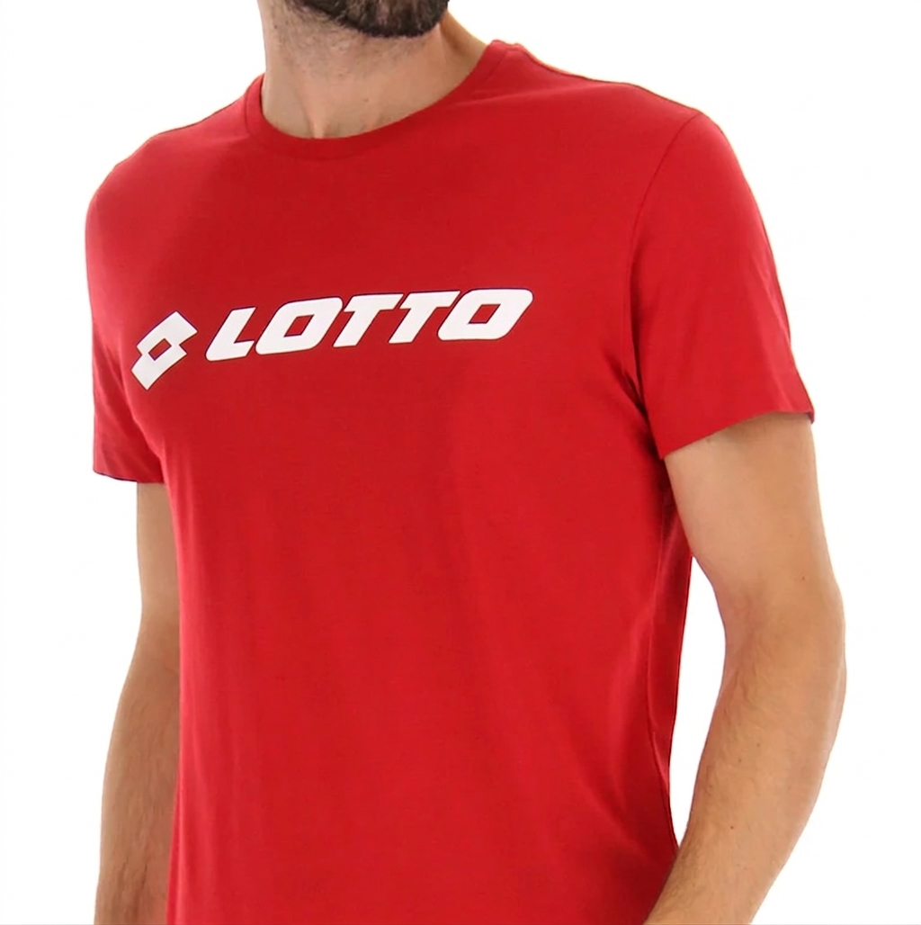 T-shirt sportiva rossa Lotto casual
