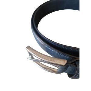 Cintura in vera pelle blu  uomo