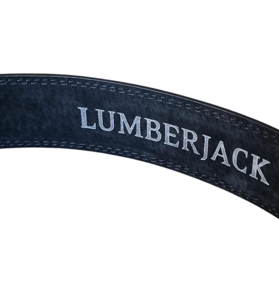 Cintura in vera pelle blu Lumberjack uomo