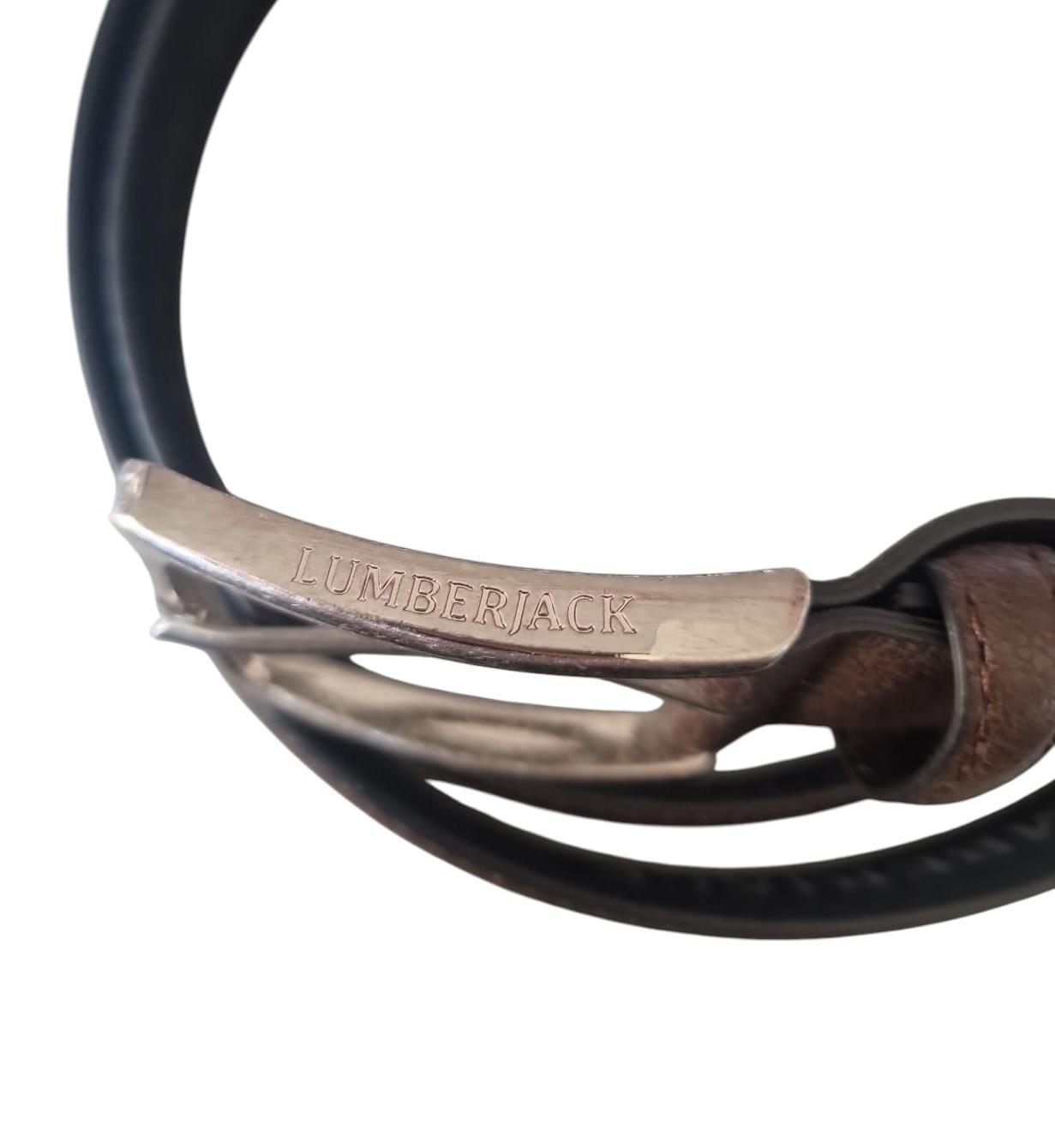 Cintura in vera pelle marrone Lumberjack uomo