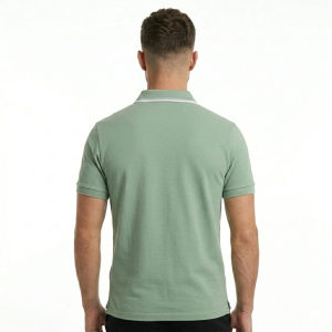 Polo in cotone da uomo  verde