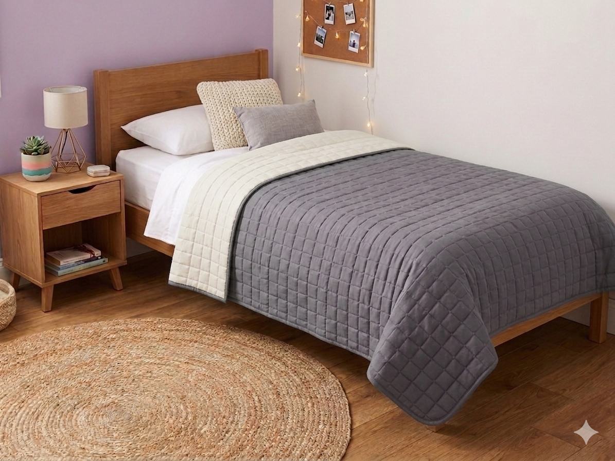 Trapuntino leggero in microfibra una piazza e mezza