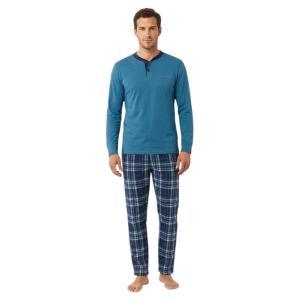 Pigiama uomo cotone jersey  gp1145 ottanio