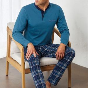 Pigiama uomo cotone jersey  gp1145 ottanio