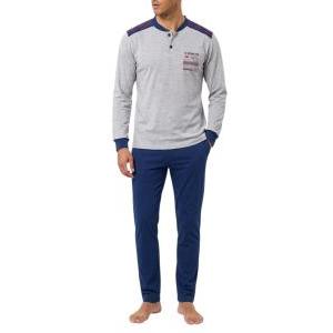 Pigiama uomo cotone jersey  gp1144 grigio