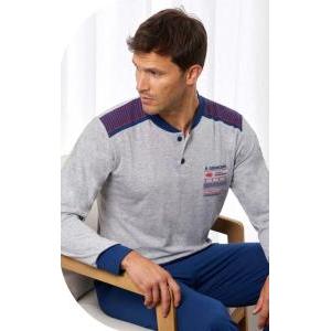 Pigiama uomo cotone jersey  gp1144 grigio