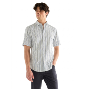 Camicia manica corta righe  blu