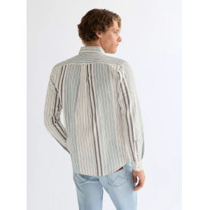 Camicia maniche lunghe in cotone a righe