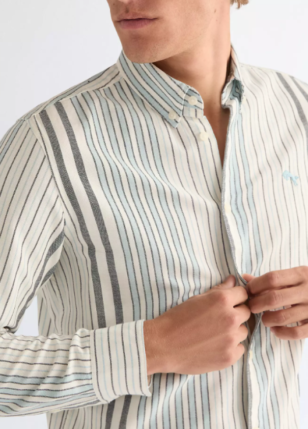 Camicia maniche lunghe in cotone a righe Wrangler