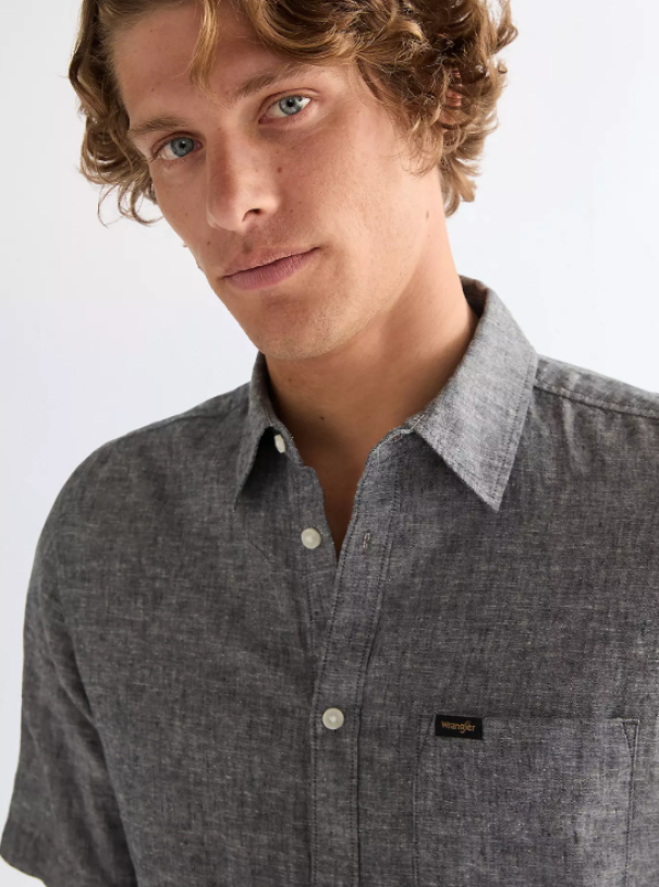 Camicia misto lino cotone Wrangler uomo