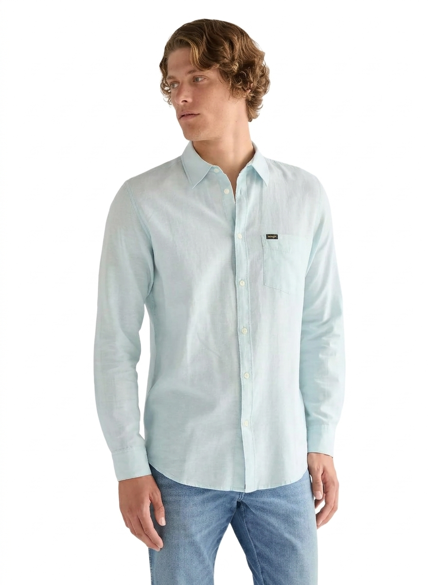 Camicia misto lino cotone Wrangler uomo
