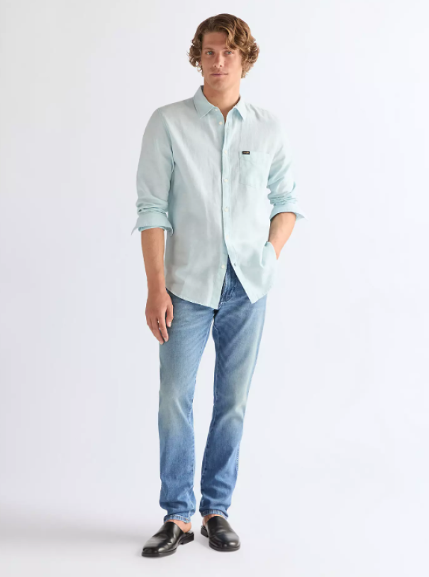 Camicia misto lino cotone Wrangler uomo