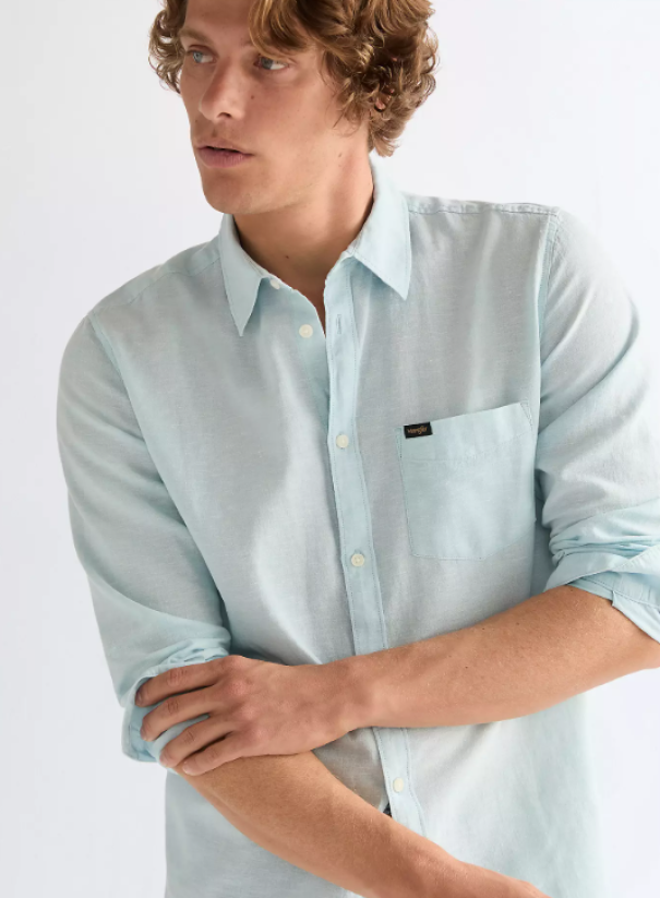 Camicia misto lino cotone Wrangler uomo
