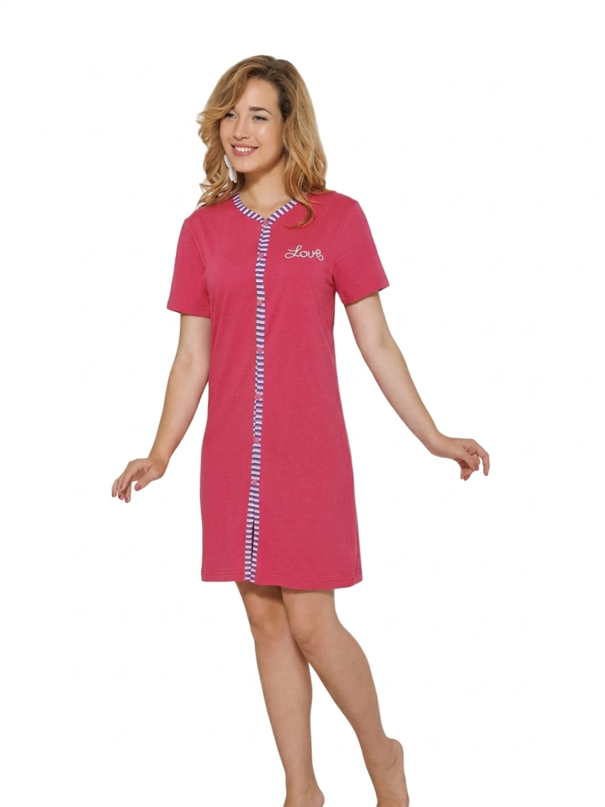 Camicia da notte mezza manica cotone Buccia Di Mela
