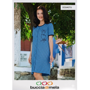Camicia da notte mezza manica in ciniglia