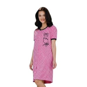 Camicia da notte mezza manica in ciniglia