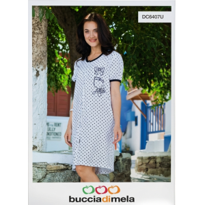 Camicia da notte mezza manica in ciniglia