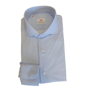 Camicia no stiro microfibra microspigata celeste