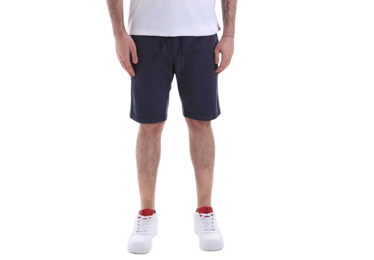 Bermuda in cotone blu Yes Zee uomo