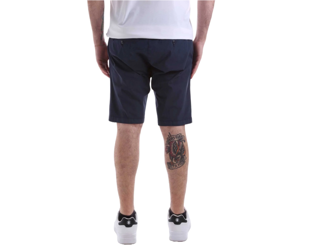 Bermuda in cotone blu Yes Zee uomo
