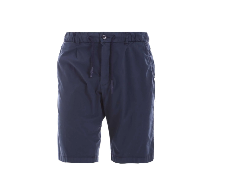 Bermuda in cotone blu Yes Zee uomo