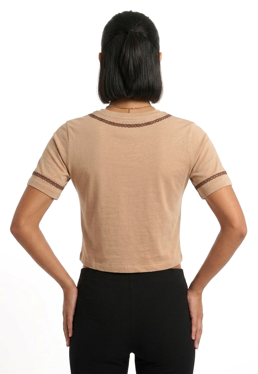 T-shirt Yes Zee donna con ricamo