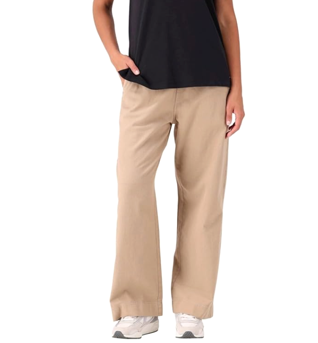 Pantalone palazzo donna lino viscosa Tortora