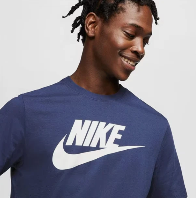 T-shirt Nike Logo Sportswear Blu uomo
