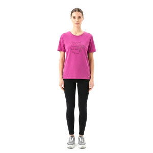 T-shirt donna st fiore petto  fucsia