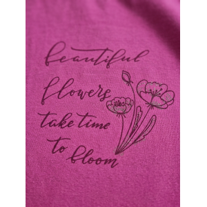 T-shirt donna st fiore petto  fucsia