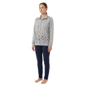 Tuta garzata donna st fiorellini in basso grigio