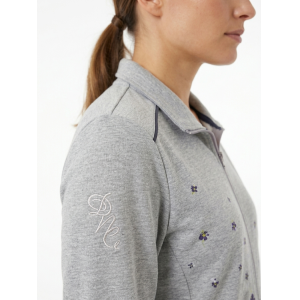 Tuta garzata donna st fiorellini in basso grigio