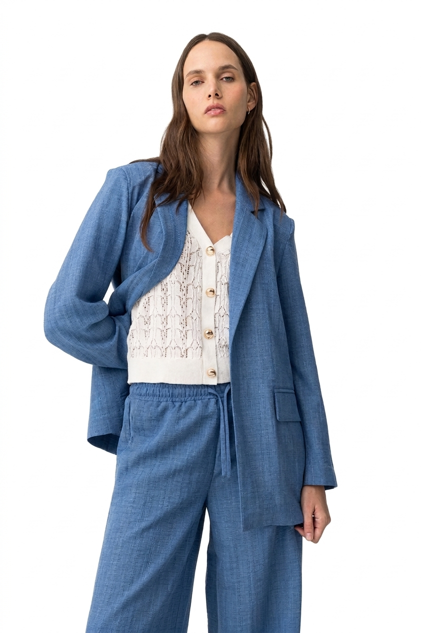 Giacca lunga donna azzurro Tiffosi