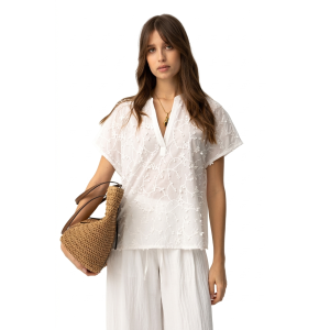 Camicetta di cotone ricamato  donna