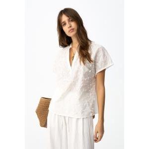 Camicetta di cotone ricamato  donna